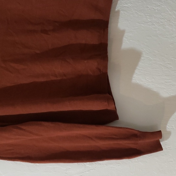 Forever 21 Rust Long Sleeve Cropped Sweater Top Large - Picture 4 of 4